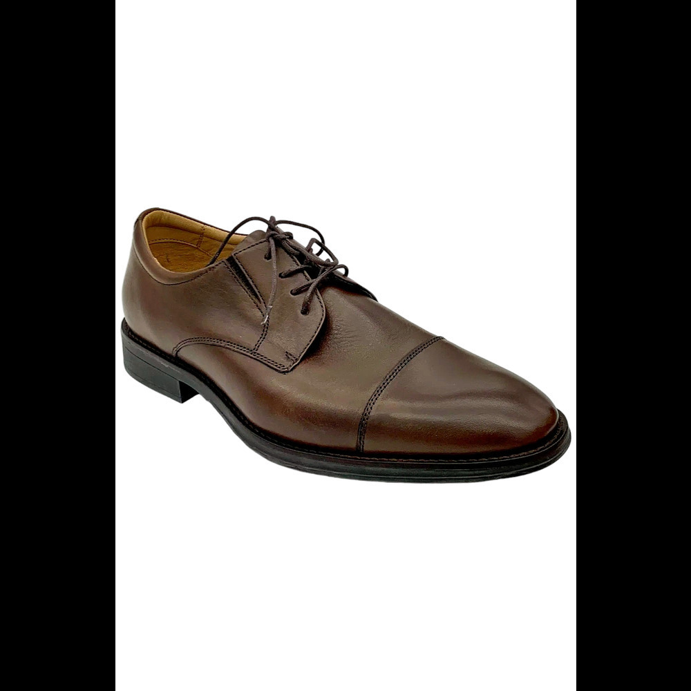 Flag Ltd. Men's Monroe Cap Toe Lace-Up Dress Shoes Brown - Medium